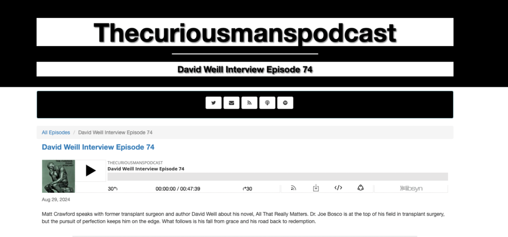 Thecuriousmanspodcast David Weill Interview Episode 74